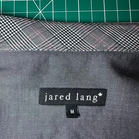 JARED LANG Men's button down shirt M grey - pink - Picture 4 of 6